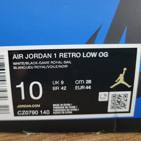 Nike Air Jordan 1 Low OG Game Royal | Men’s 10 | New - Picture 1 of 10